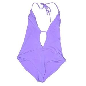 Frankies Bikinis One Piece Lavender Medium Island Resort Vacation Beach Swim